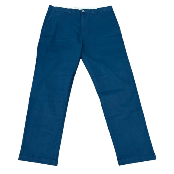 Haggar Other - NEW Haggar Straight Fit Mens Pants 34W x 30L Waistband Navy Premium Soft Stretch